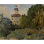 Emil Krcha (1894-1972), Landscape with a bell tower