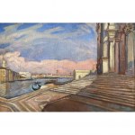 Stanislaw Kamocki (1875-1944), "Venezia-Entry to the Church of Santa Maria della Salute".