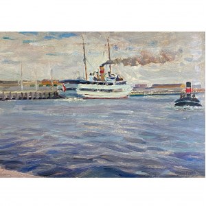Ludwik Misky (1884-1938), Okręt Gdańsk wyrusza w drogę, około 1927 r.