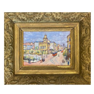 Włodzimierz Dmytryszyn (1905-1992), Widok ulicy Marszałkowskiej z budynkiem Dworca Wiedeńskiego