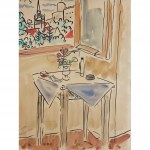 Tymon Niesiołowski (1882-1965), "View from the window - Bolkow," 1947.