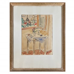 Tymon Niesiołowski (1882-1965), „Widok z okna - Bolków”, 1947 r.