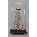 Skeleton clock with lampshade, 20th century.