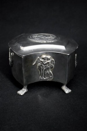 Silver sugar bowl, 19th century