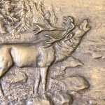 A pair of reliefs with a hunting theme (Deer and doe)