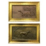 A pair of reliefs with a hunting theme (Hunting Dogs)