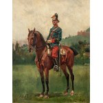 Wojciech Kossak (1856 Paryż - 1942 Kraków), Portret cesarza Wilhelma II na koniu, 1891 r.