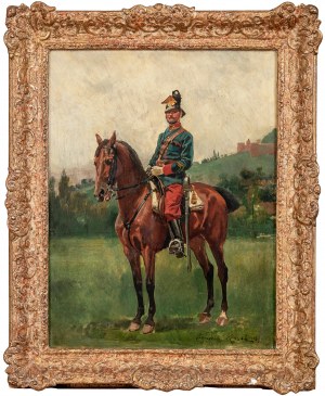 Wojciech Kossak (1856 Paryż - 1942 Kraków), Portret cesarza Wilhelma II na koniu, 1891 r.