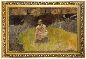 Jacek Malczewski (1854 Radom - 1929 Kraków), Akt w ogrodzie