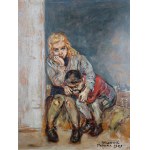 Wlastimil Hofman (1881 Prague - 1970 Szklarska Poreba), Two children, 1959.