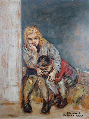 Wlastimil Hofman (1881 Praga - 1970 Szklarska Poręba), Dwoje dzieci, 1959 r.