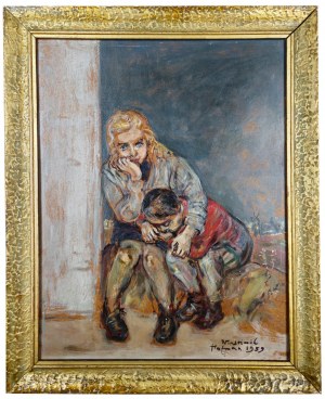 Wlastimil Hofman (1881 Praga - 1970 Szklarska Poręba), Dwoje dzieci, 1959 r.