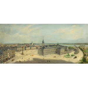 Czesław Borys Jankowski (1862 Warszawa-1941 Sceaux), Widok na Plac Zamkowy