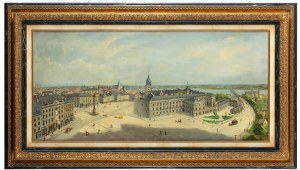 Czesław Borys Jankowski (1862 Warszawa-1941 Sceaux), Widok na Plac Zamkowy