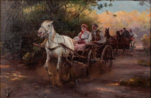 Jan Konarski (1850-1918), Wozy na drodze