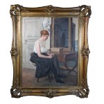 Antoni Piotrowski (1853 Nietulisko Duże - 1924 Varsovie), Jeune fille aux toilettes