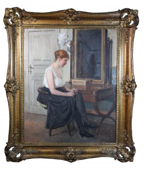 Antoni Piotrowski (1853 Nietulisko Duże - 1924 Warszawa), Dziewczyna przy toalecie