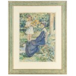 Włodzimierz Błocki (1885-1921), Portrait of wife with daughter