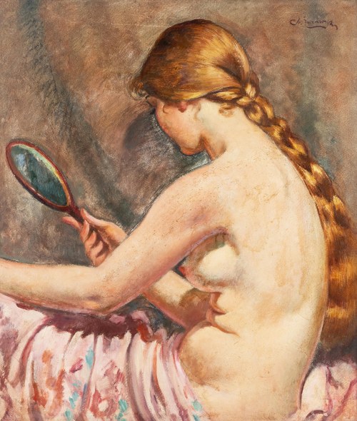 Stanisław Żurawski (1889 Krosno - 1976 Kraków), Dziewczyna z lusterkiem