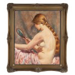 Stanisław Żurawski (1889 Krosno - 1976 Kraków), Girl with a mirror