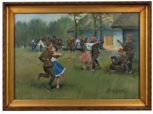 Jerzy Kossak (1886 Kraków - 1955 tamże), Zabawa ułanów