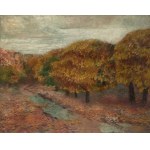 Wacław Szymanowski (1859-1930), Pejzaż jesienny - kasztany, ok. 1920