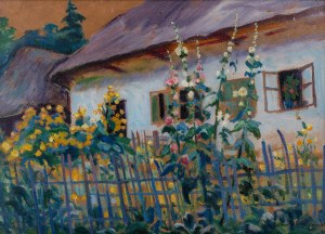 Mieczysław Filipkiewicz (1891 Krakov -1951 tamtéž), Květiny v zahradě
