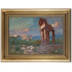 Bronisława Rychter-Janowska (1868 Kraków - 1953 tamże), Dolina świątyń w Agrigenti na Sycylii (Girgenti), 1913 r.
