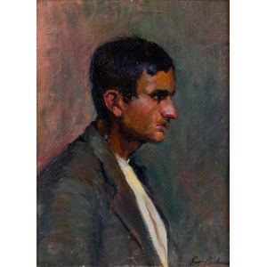 Leon Lewkowicz (1888 Rawa Mazowiecka - 1950 Czimkent/Kazachstan), Portret mężczyzny z profilu
