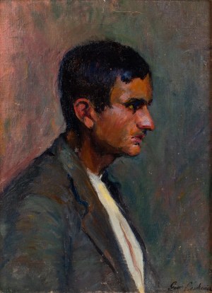 Leon Lewkowicz (1888 Rawa Mazowiecka - 1950 Czimkent/Kazachstán), Portrét muže z profilu
