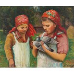 Józef Chlebus (1893 Rudze-1945 Melk), Dziewczynki z gołabkiem