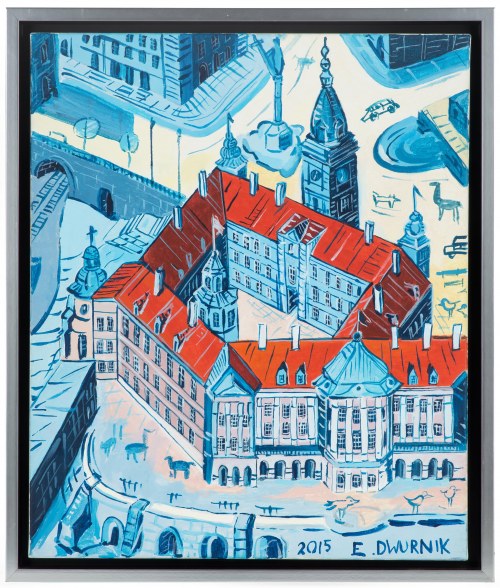 Edward Dwurnik (1943 Radzymin - 2018 Warszawa), Plac Zamkowy, 2015 r.