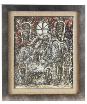 Zdzislaw Lachur (1920 Zagórze - 2007 Warsaw), Jewish family, 1986.