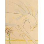 Salvador Dalí (1904 Figueres - 1989 Figueres), Konik i wilk z cyklu Le Bestiaire de la Fontaine Dalinisé'', 1971