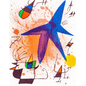 Joan Miró (1893 - 1983 ), Kompozycja I. L`Astre bleu. Litografia I, 1972