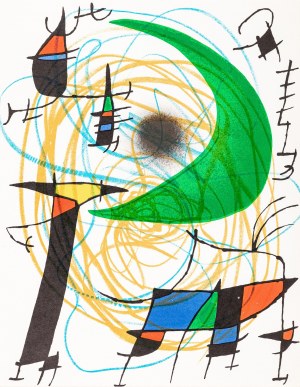 Joan Miró (1893 - 1983 ), Kompozycja V. L`Astre bleu. Litografia I, 1972