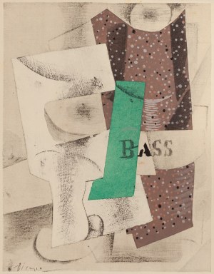 Pablo Picasso (1881 Málaga - 1973 Mougins), Láhev basy a sklenice, 1929