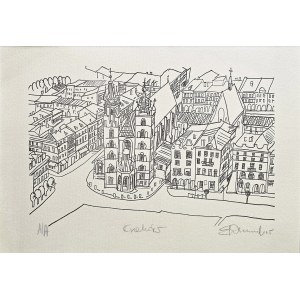 Edward Dwurnik (1943 - 2018), Kraków Kościół Mariacki (A/A; sygn. przez autora)