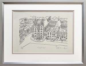 Edward Dwurnik (1943 - 2018), Kraków Kościół Mariacki (A/A; sygn. przez autora)