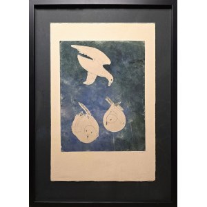 Józef Hecht (1891-1951), Mouettes sur fond bleu