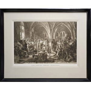 Jan Matejko (1838-1893), W Łęczycy Pierwszy Sejm - Spisanie Praw - Ukrócenie Rozbojów