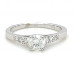 2.15 GR WHITE GOLD RING WITH CENTRAL DIAMOND + SIDE BRILLIANTS - RNG40401