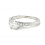2.15 GR WHITE GOLD RING WITH CENTRAL DIAMOND + SIDE BRILLIANTS - RNG40401