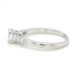 2.15 GR WHITE GOLD RING WITH CENTRAL DIAMOND + SIDE BRILLIANTS - RNG40401