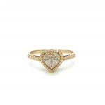 2.08 GRAMS YELLOW GOLD RING WITH DIAMONDS - A166