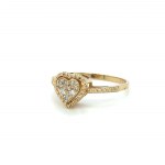 2.08 GRAMS YELLOW GOLD RING WITH DIAMONDS - A166