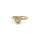 2.08 GRAMS YELLOW GOLD RING WITH DIAMONDS - A166