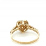 2.08 GRAMS YELLOW GOLD RING WITH DIAMONDS - A166