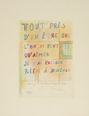 ÉDOUARD LÉON THÉODORE MESENS, Tout près d'un être que l'on ne peut qu'aimer Je n'ai presque rien