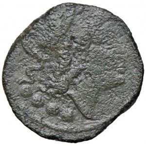 ETRURIA Populonia - Triens (Circa 215-211 a.C:) Testa elmata...